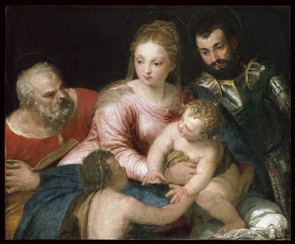 Detail of The Holy Family with the young St John the Baptist and St George, early 1550s by (1528-88) Veronese