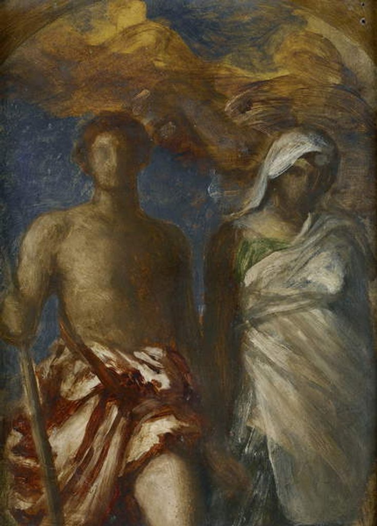 Detail of Time and Death, c. 1868 by George Frederic Watts