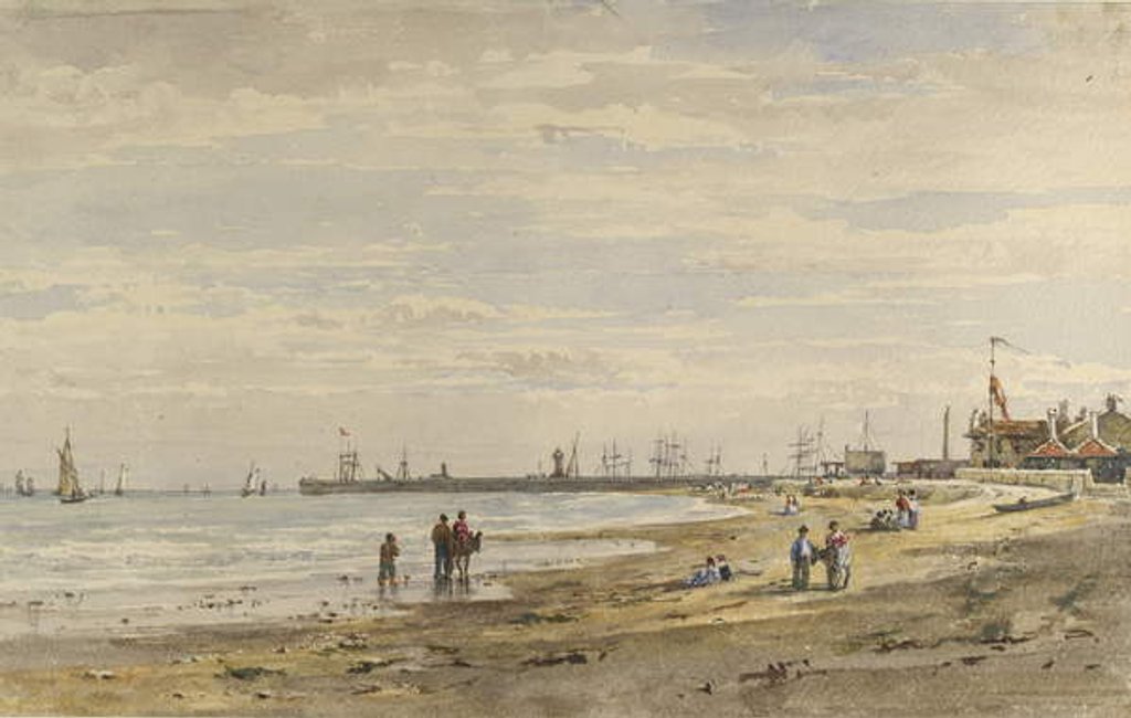 Detail of Ramsgate Pier, August 1838 by Caroline Davidson