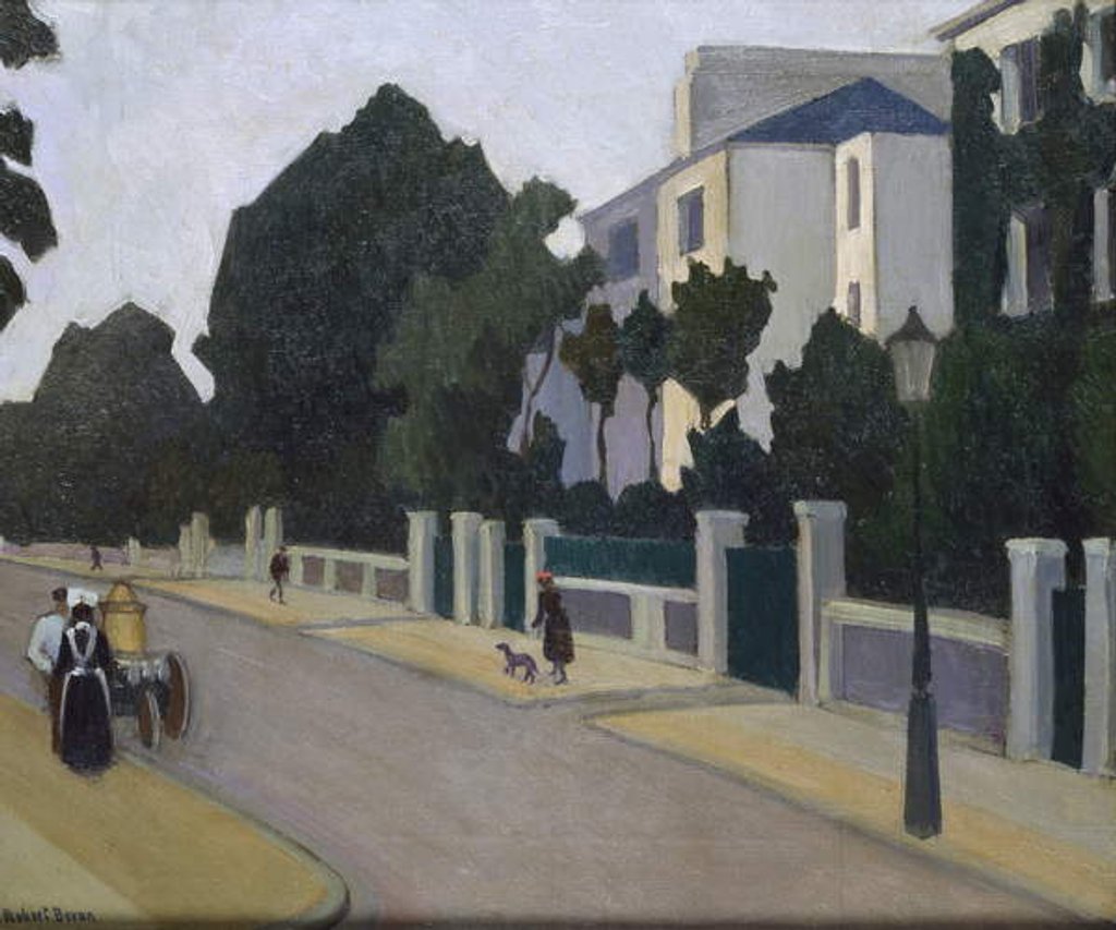 Detail of Queen's Grove, St John's Wood, 1918 by Robert Polhill Bevan