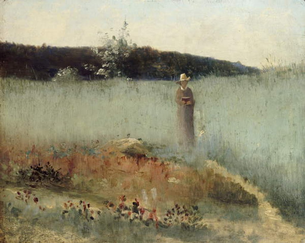 Detail of Field of Rye, Barbizon, c. 1884 by Egerton Bush Coghill
