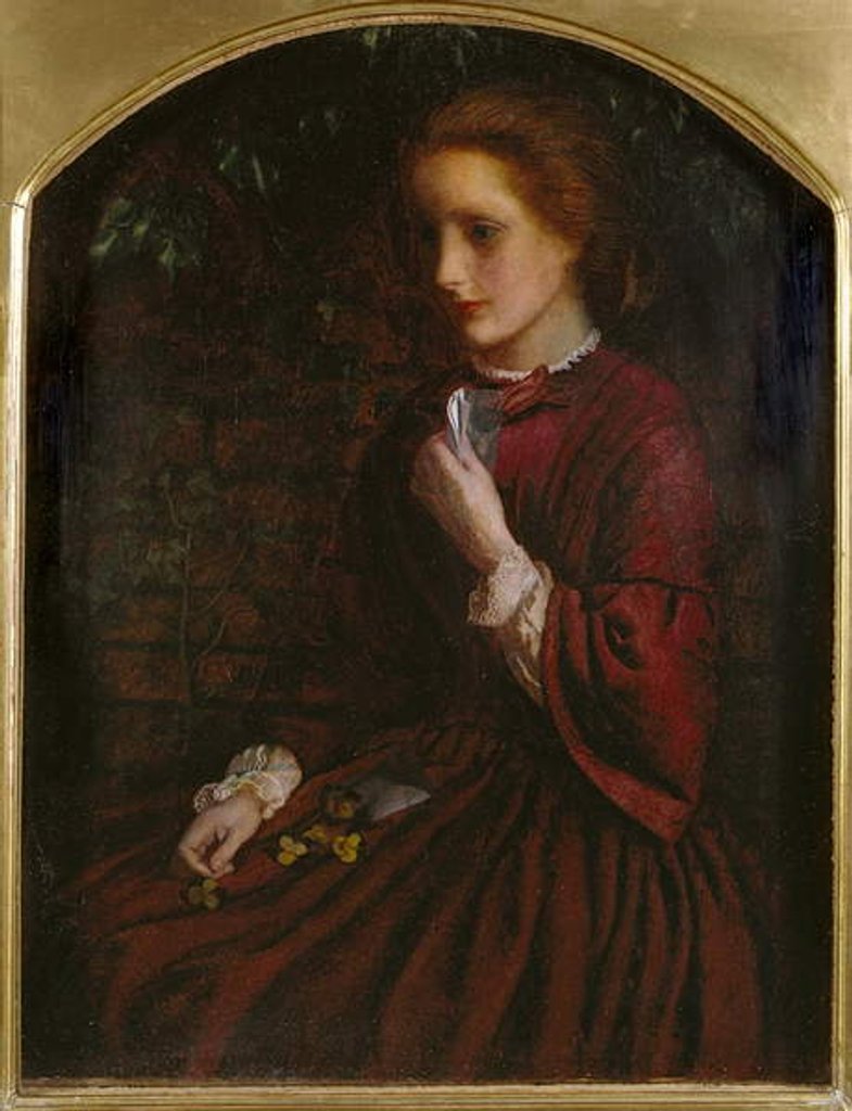 Detail of Pansies, c.1860 by Arthur Hughes