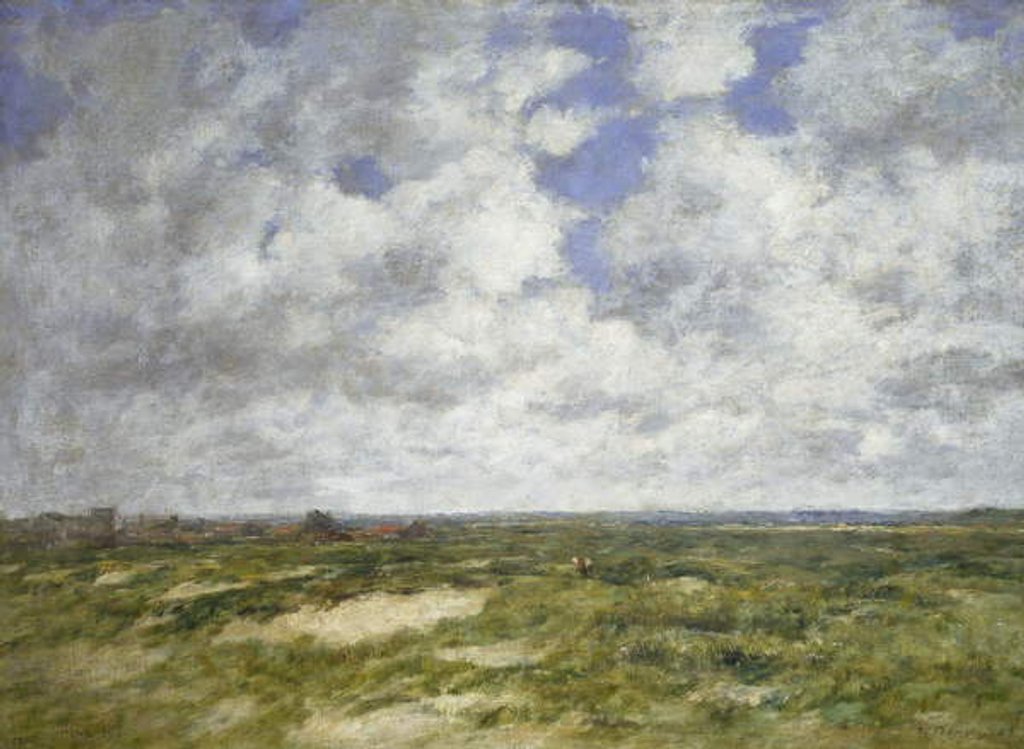 Detail of Berck, Cloudy Landscape, 1882 by Eugene Louis Boudin