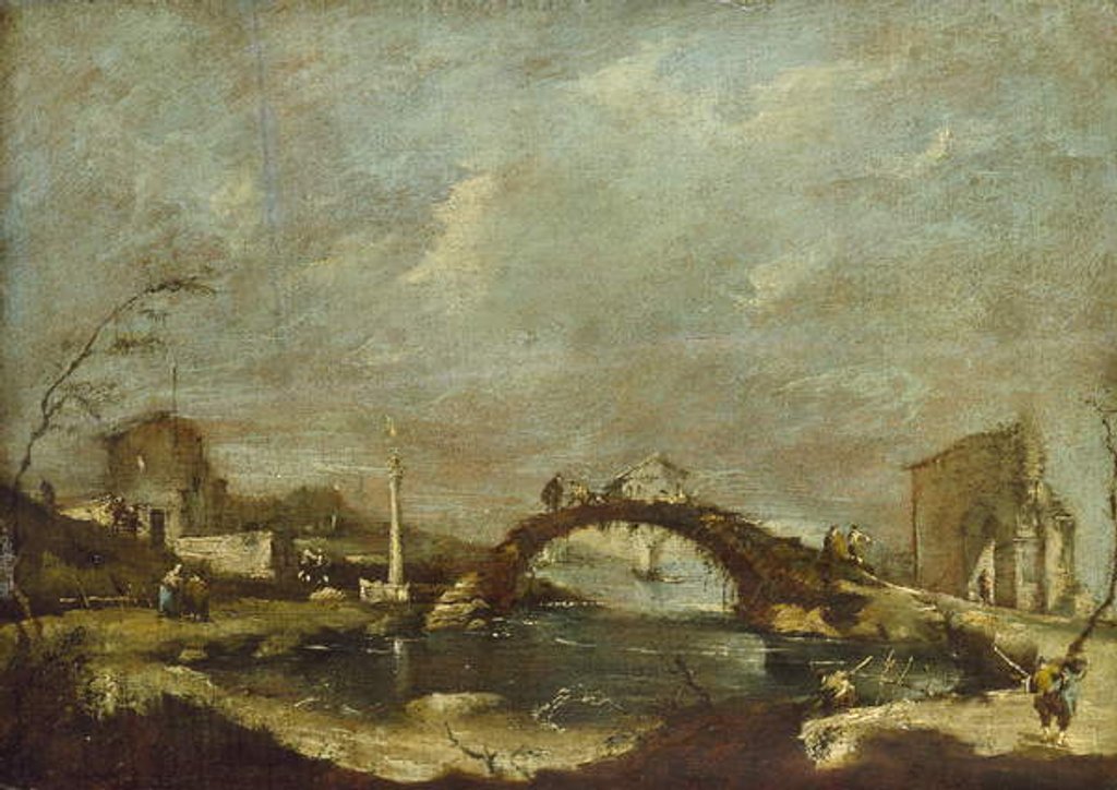 Detail of Capriccio Landscape by Francesco Guardi