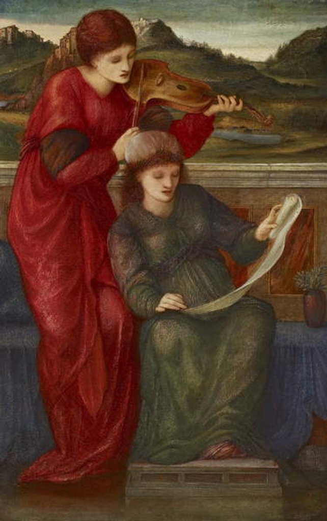 Detail of Music, 1877 by Edward Coley Burne-Jones