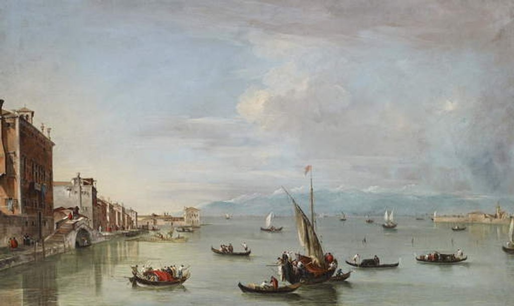 Detail of Venice: the Fondamenta Nuove with the Lagoon and the Island of San Michele, c.1758 by Francesco Guardi