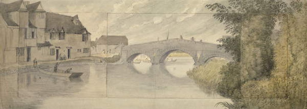 Detail of Hythe Bridge, Oxford, 1789 by John Baptist Malchair