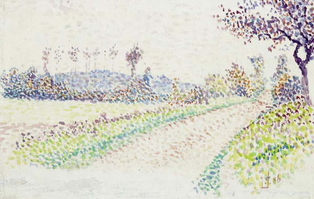 Detail of Road near Eragny, 1886 by Lucien Pissarro