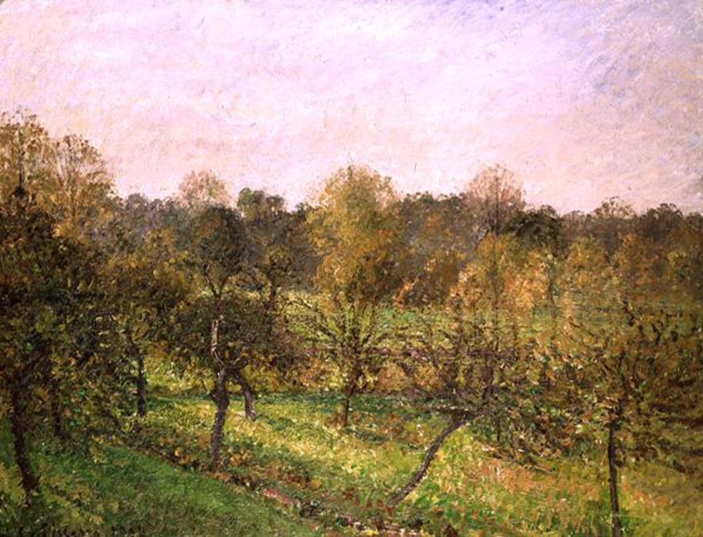 Detail of Sunset at Eragny, 1902 by Camille Pissarro