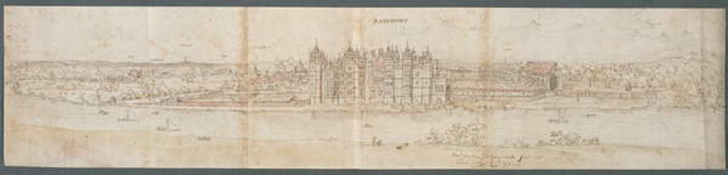 Detail of Richmond Palace from Across the Thames, 1562 by Anthonis van den Wyngaerde