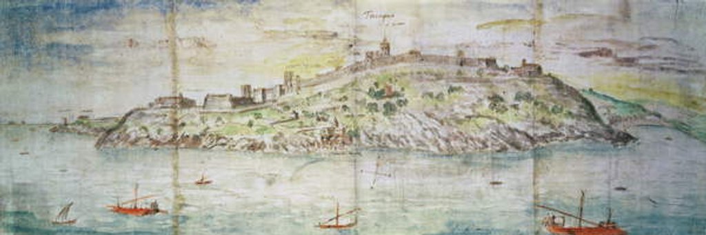 Detail of Panoramic View of Tarragona, Spain by Anthonis van den Wyngaerde
