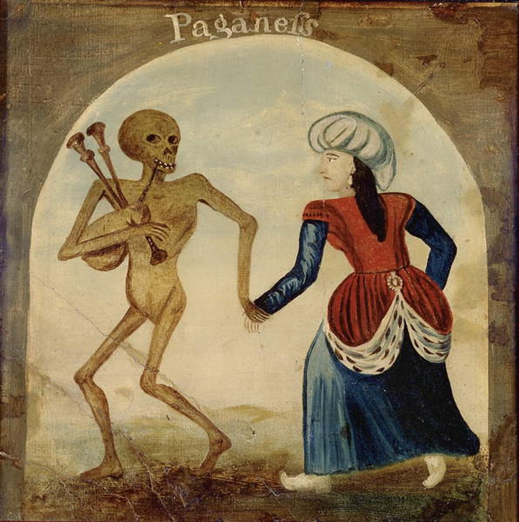Detail of Death Leading a Pagan Woman by (after) English School