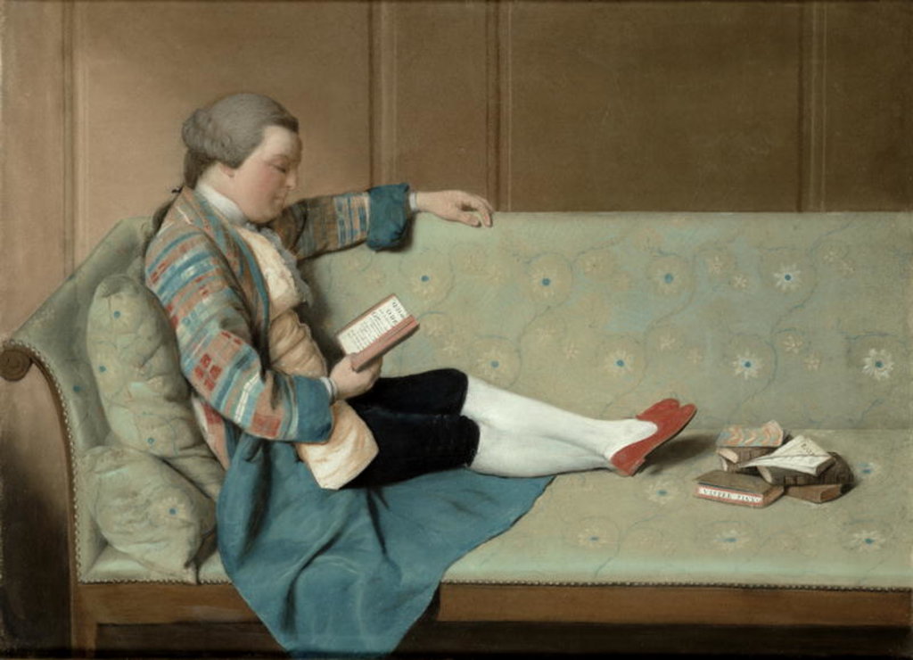 Detail of Portrait of a Man Reading - John Farr Reading Horace's Odes by Francois Vispre