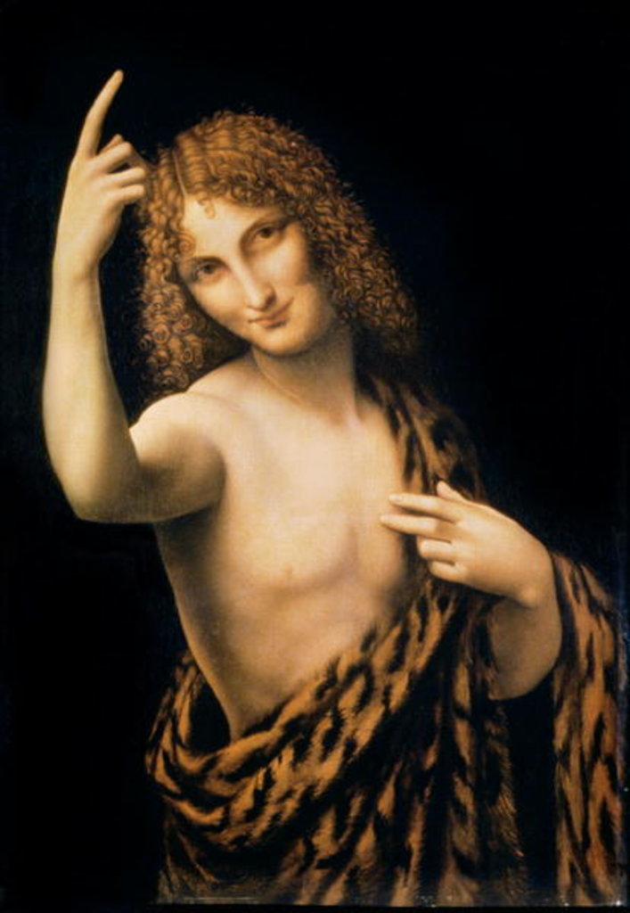 Detail of St. John the Baptist, 16th century by Leonardo da Vinci