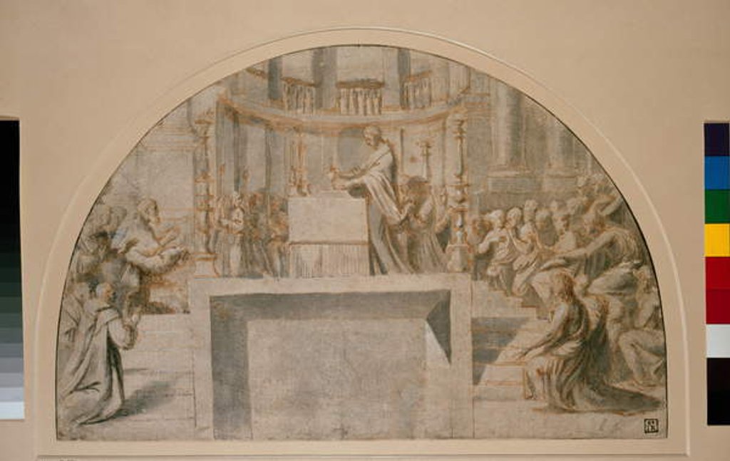 Detail of The Miraculous Mass at Bolsena by Raphael (1483-1520)