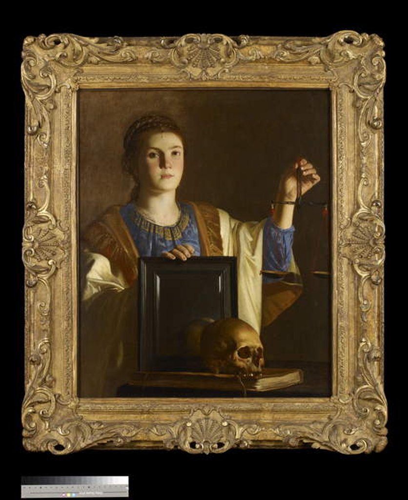 Detail of Truth presenting a Mirror to the Vanities of the World, c.1630 by Nicolas Tournier