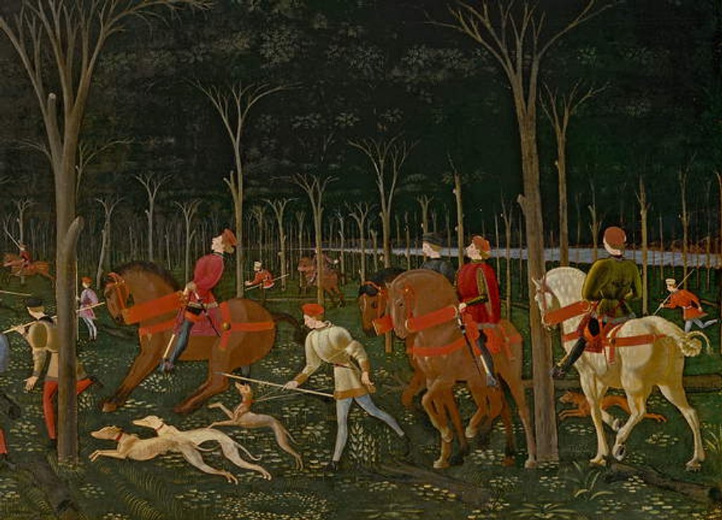 Detail of The Hunt in the Forest, c.1465-70 by Paolo Uccello