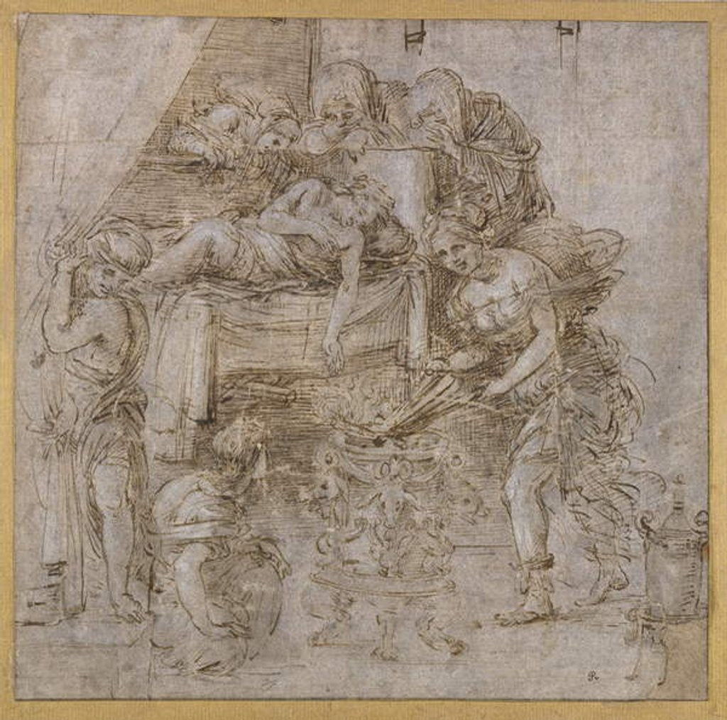 Detail of The Death of Meleager by Filippino Lippi