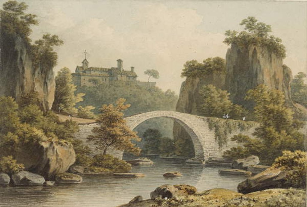 Detail of A view of Civita Castellana by John Warwick Smith