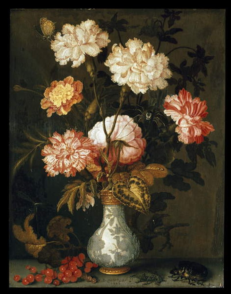 Detail of A Vase of Flowers by Balthasar van der Ast