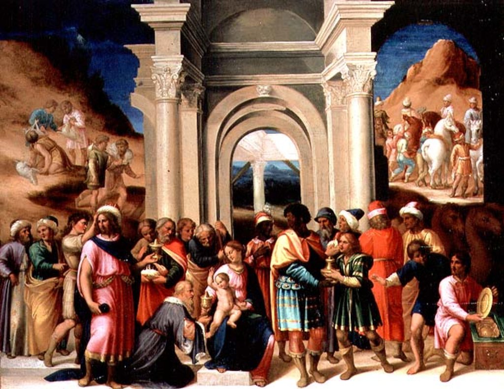Detail of The Adoration of the Magi by Italian School