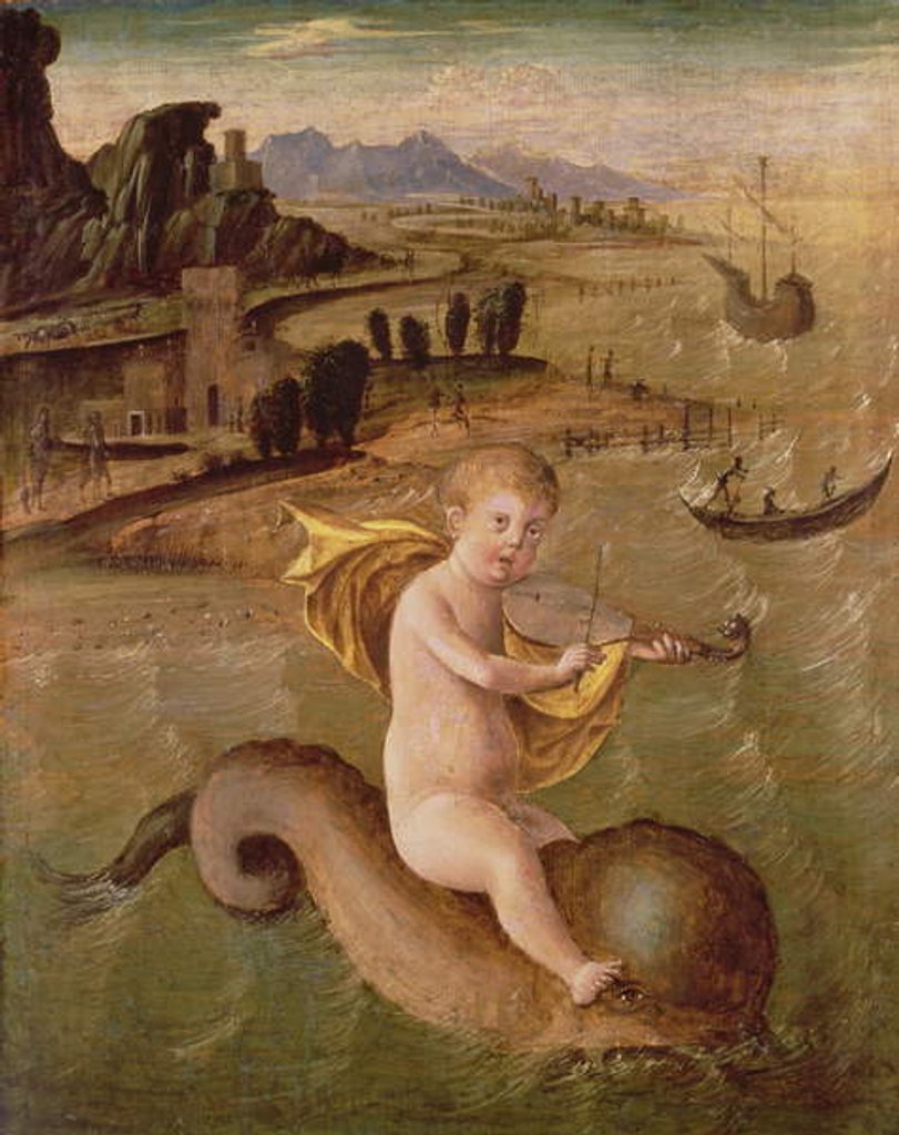 Detail of Arion Riding on the Dolphin by Francesco Bianchi Ferrari