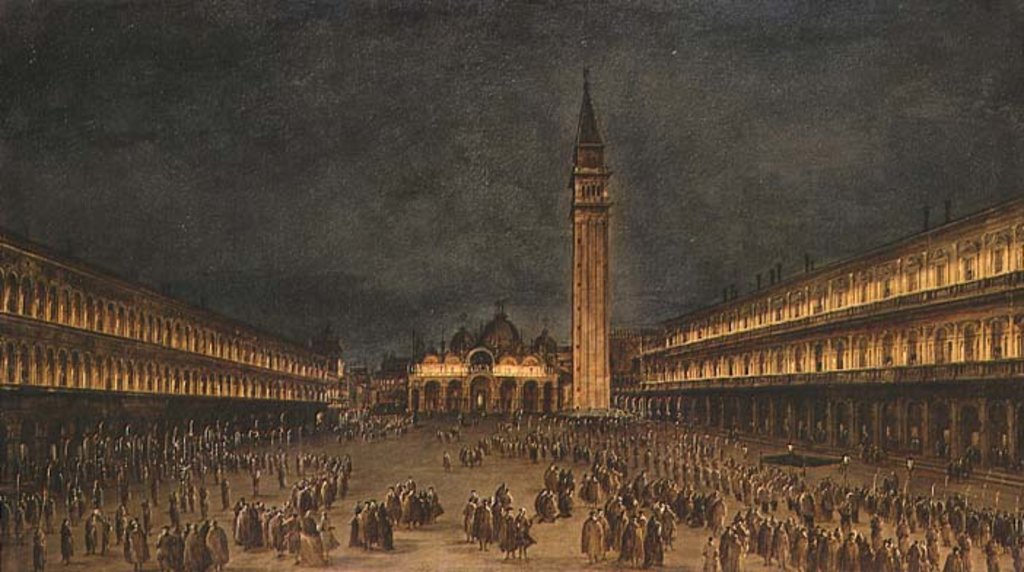 Detail of A Night Procession in the Piazza San Marco, 1750-60 by Francesco Guardi