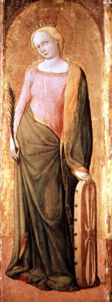 Detail of St. Catherine of Alexandria, 15th century by Francesco de' Franceschi