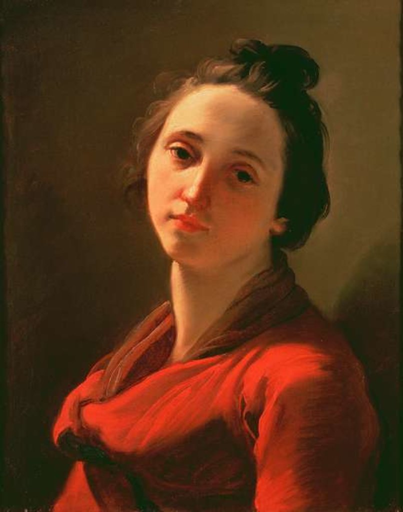 Detail of Portrait of a Young Woman, Thought to be the Artist's Wife, 18th century by Ubaldo Gandolfi