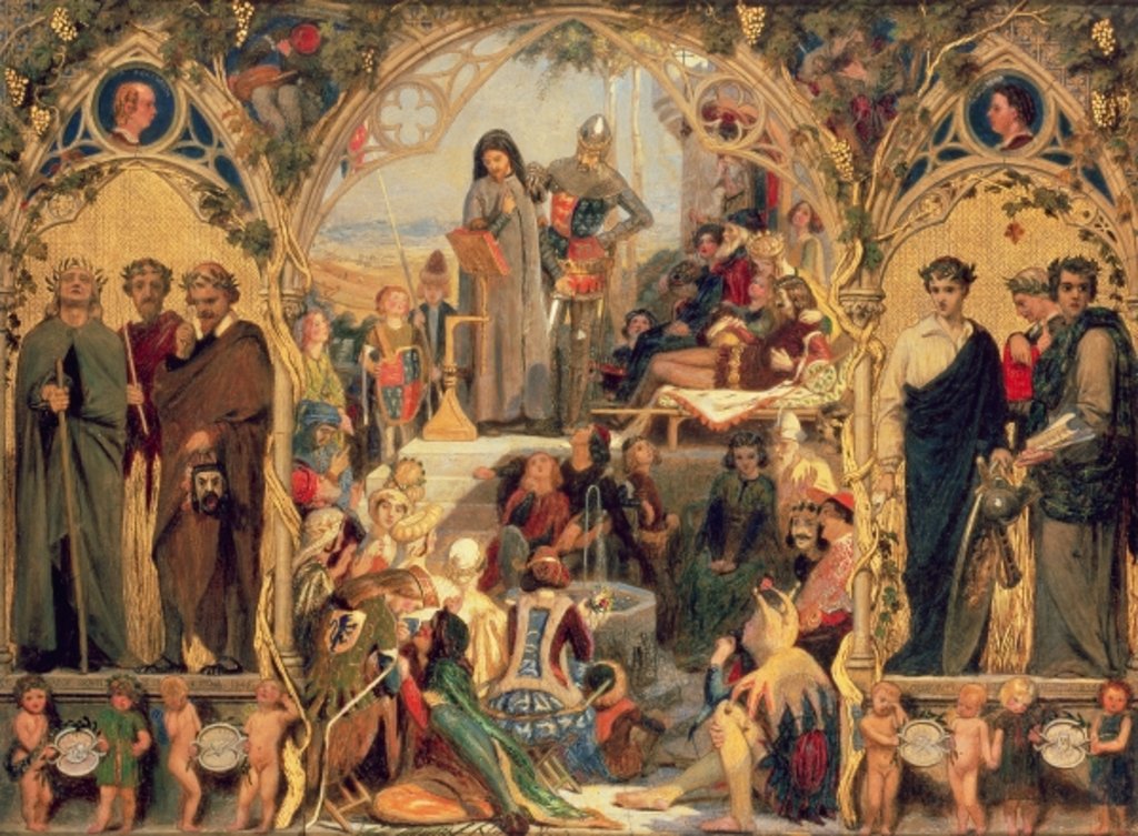 Detail of The Seeds and Fruit of English Poetry, 1845 by Ford Madox Brown