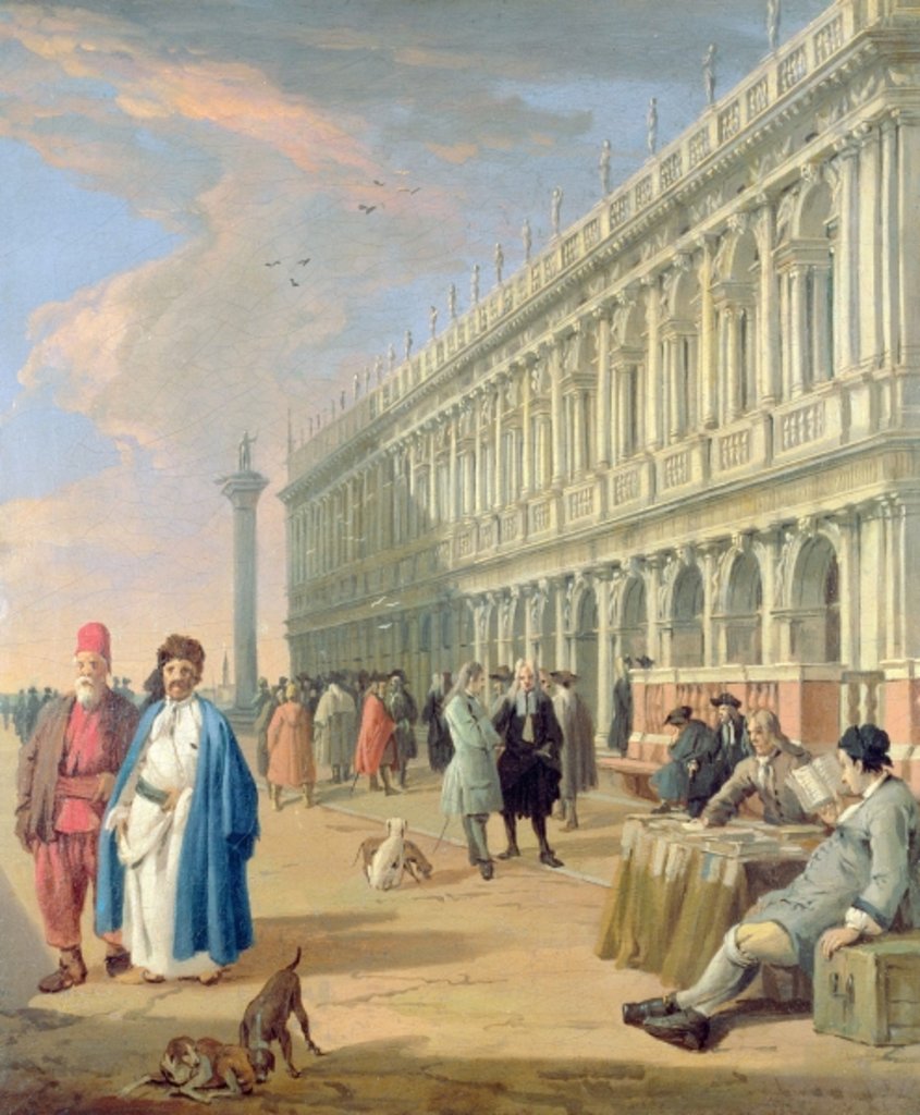 Detail of Venice: The Piazzetta with Figures, 18th century by Luca Carlevaris
