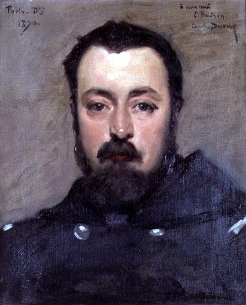 Detail of Portrait of M. Berthon, 1870 by Charles Emile Auguste Carolus-Duran