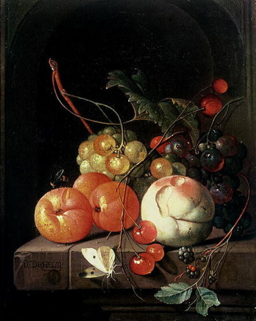 Detail of Still Life of Fruit, 17th century by David de II Heem