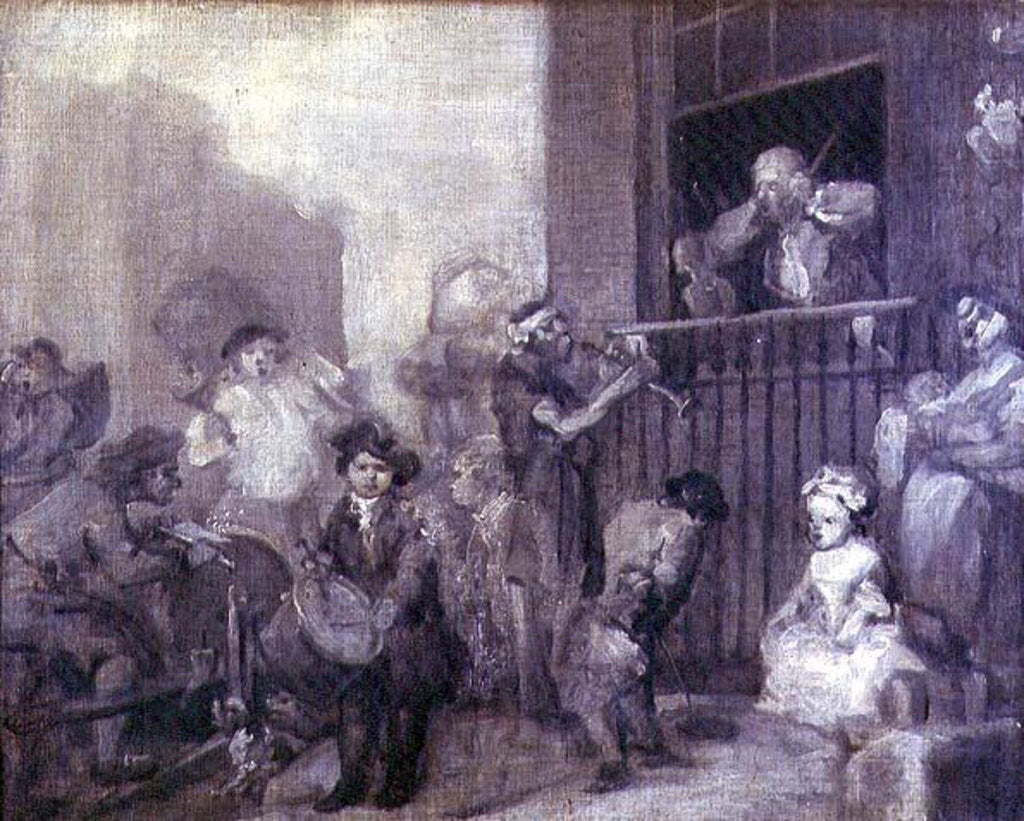 Detail of The Enraged Musician, 17th century by William Hogarth