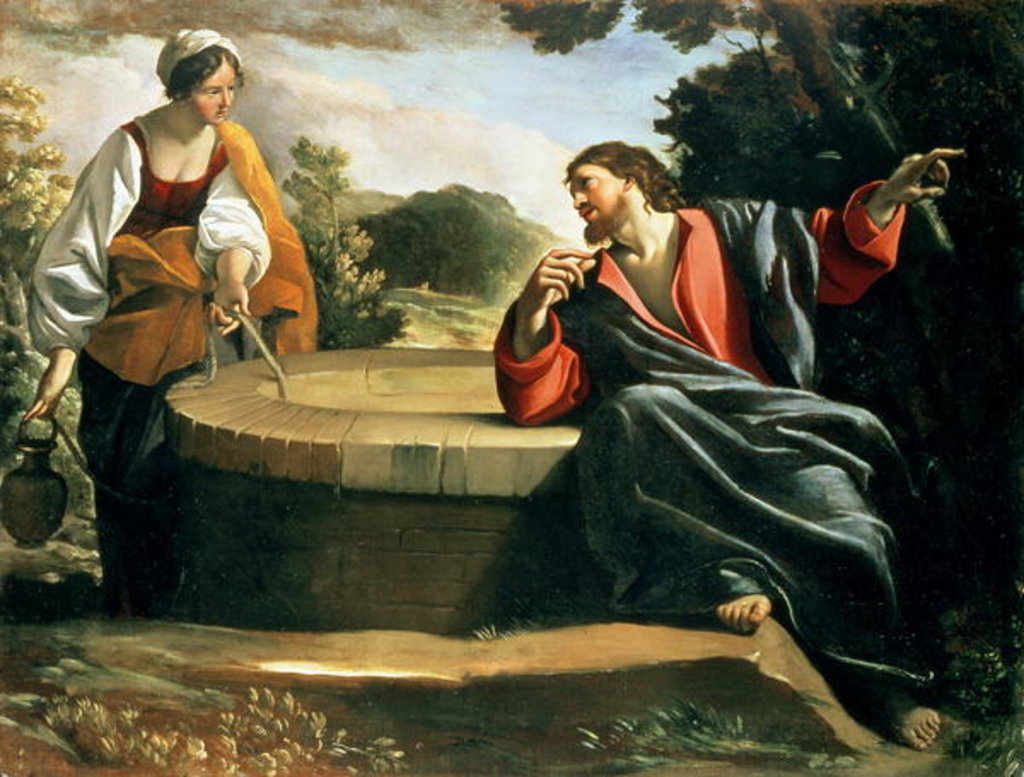 Detail of Christ and the Woman of Sarnaca, 17th century by Giovanni Lanfranco