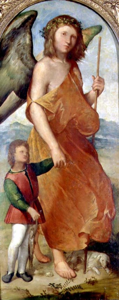 Detail of Tobias and the Angel, 15th century by Altobello Meloni