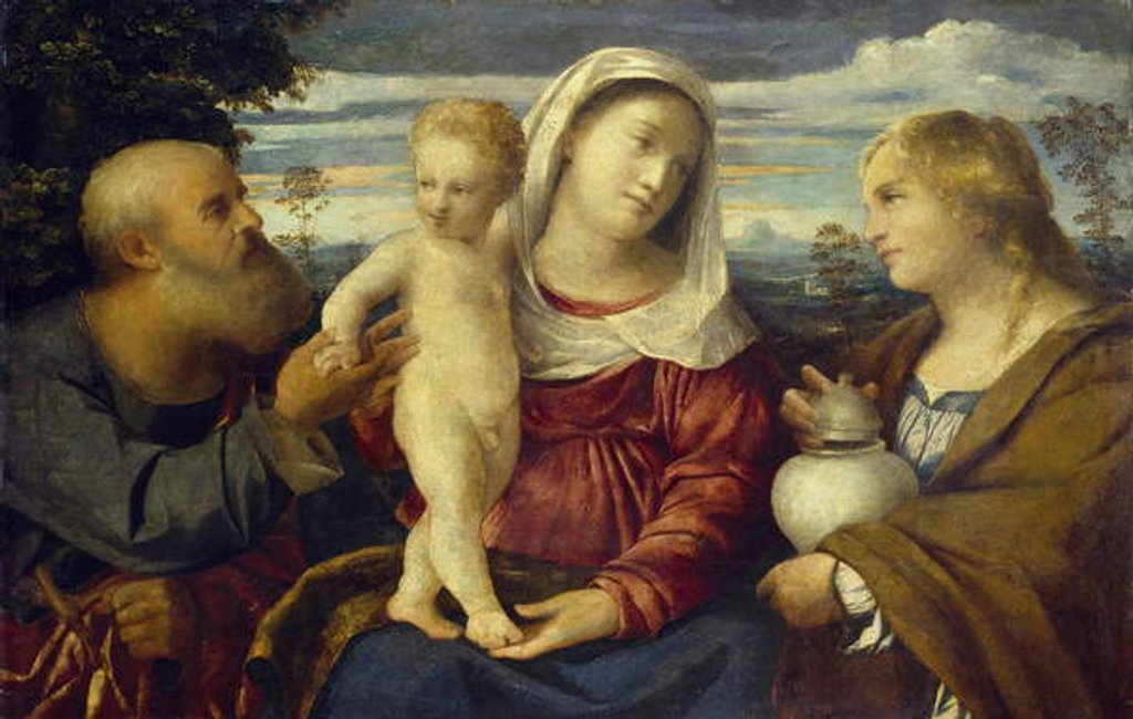 Detail of The Holy Family with St Mary Magdalen, c.1513-14 by Jacopo Palma
