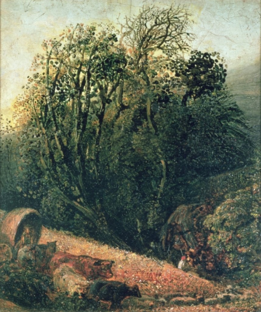 Detail of A Cornfield Bordered by Trees, 19th century by Samuel Palmer