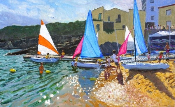 Detail of Sailing school, calella de palafrugall, costa brava, spain, 2014 by Andrew Macara