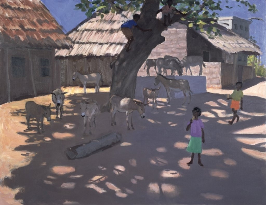 Detail of Donkeys, Lamu, Kenya, 1995 by Andrew Macara