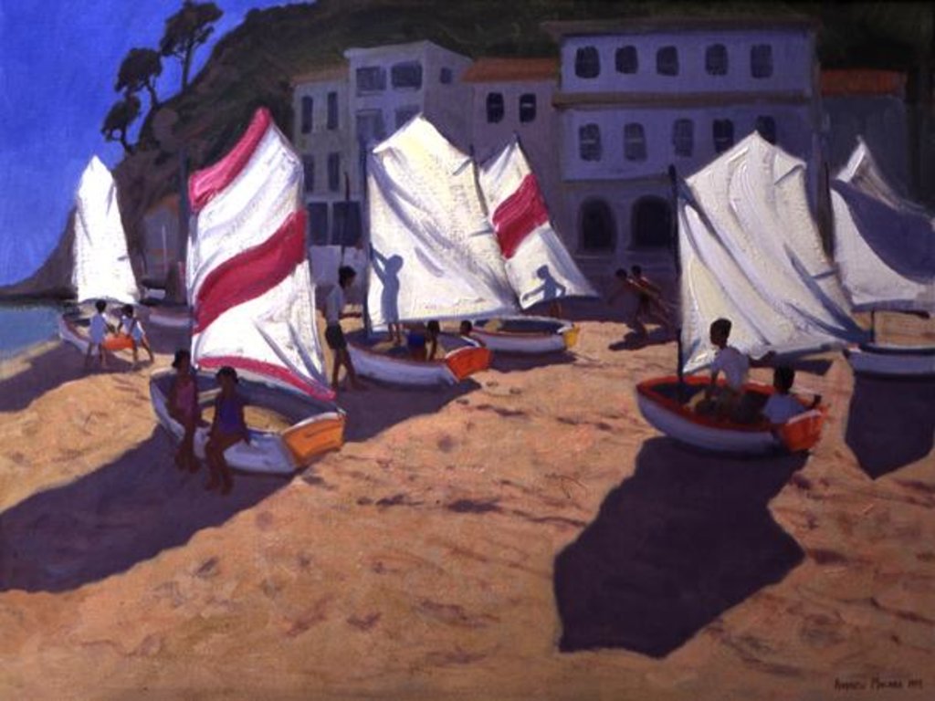 Detail of Sailboats, Costa Brava, 1999 by Andrew Macara