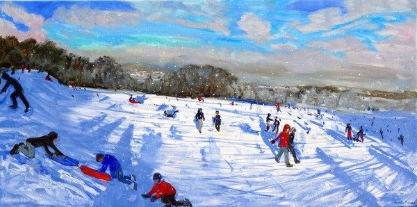 Detail of Snow flurries, Allestree Park, Derby, 2015 by Andrew Macara