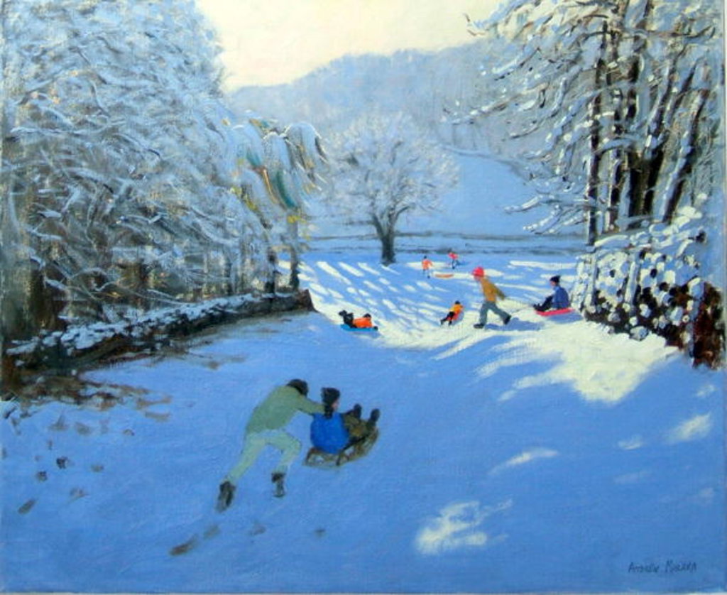 Detail of Pushing the Sledge, Youlegrave, UK by Andrew Macara