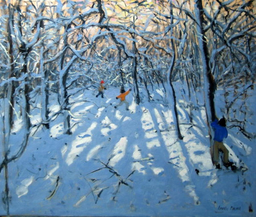 Detail of Winter woodland, near Newhaven, Derbyshire by Andrew Macara