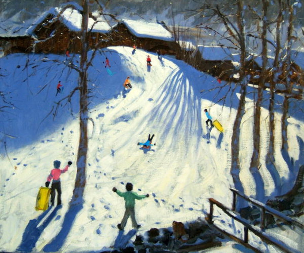 Detail of The footbridge, Morzine by Andrew Macara