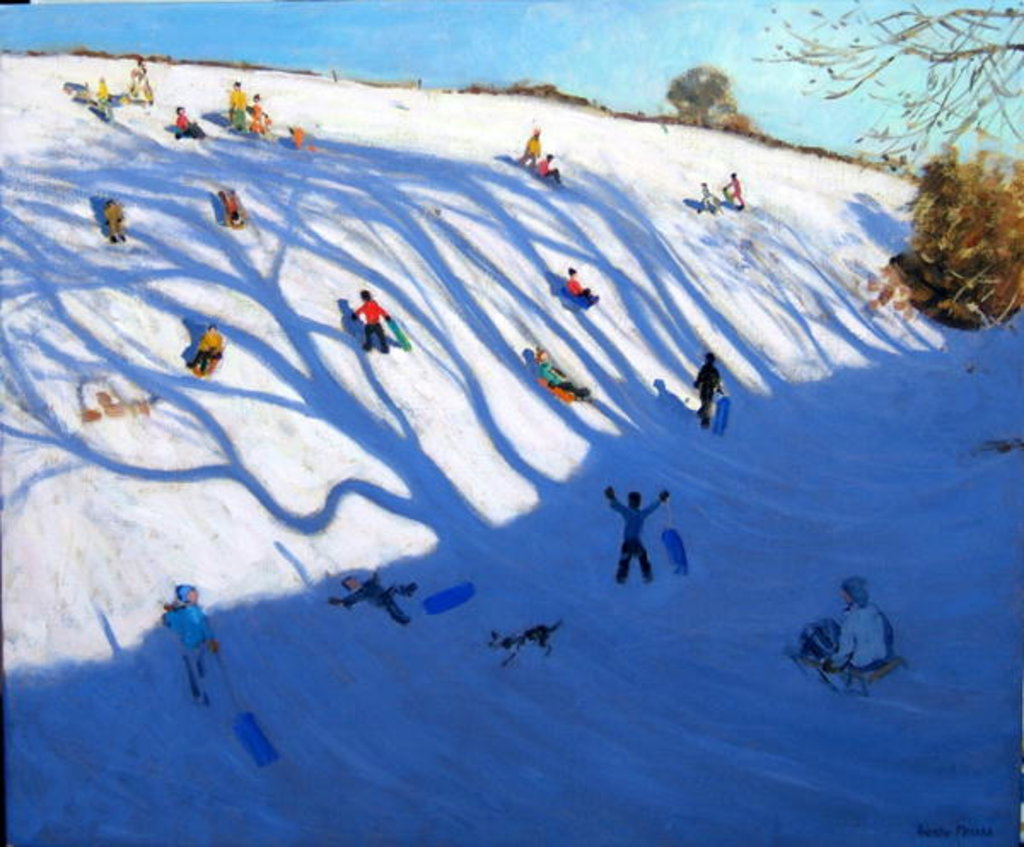 Detail of Shadows on a hill, Monyash by Andrew Macara