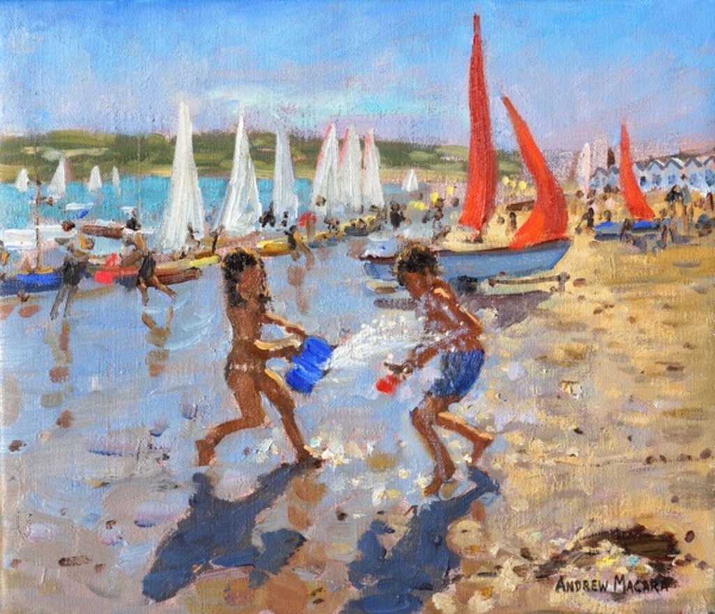 Detail of Splashing, Abersoch, 2015 by Andrew Macara