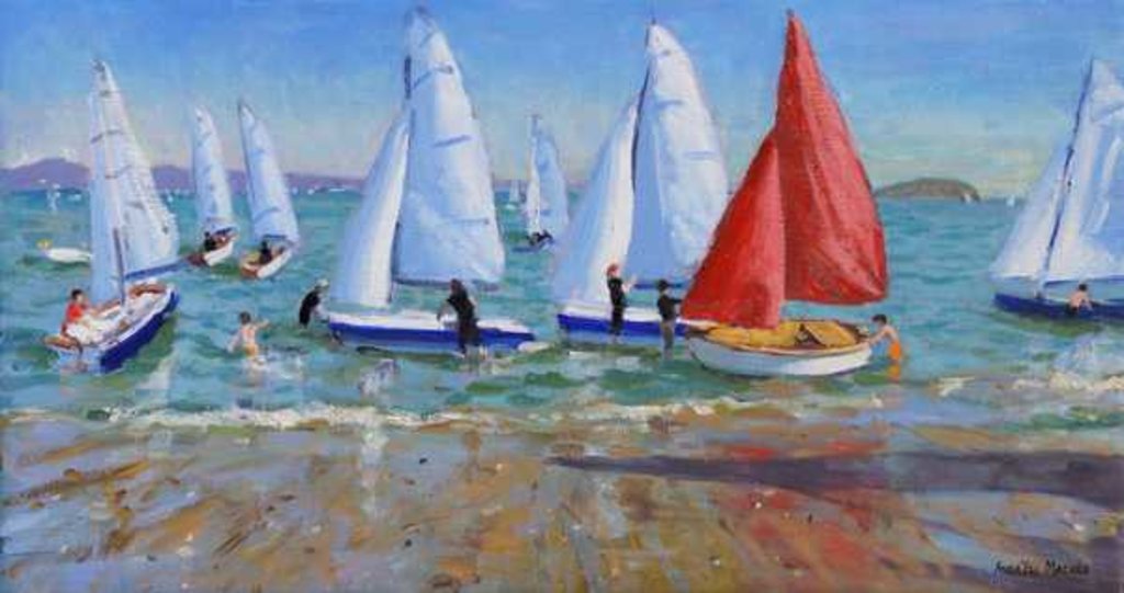Detail of Summer Regatta, Abersoch, 2016 by Andrew Macara