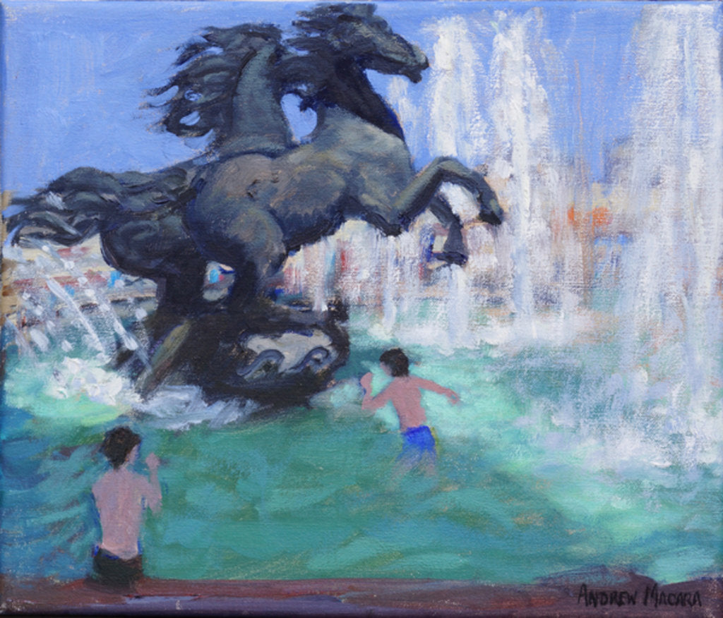 Detail of Horse sculptures, Manezhnaya Square, Moscow, 2016 by Andrew Macara