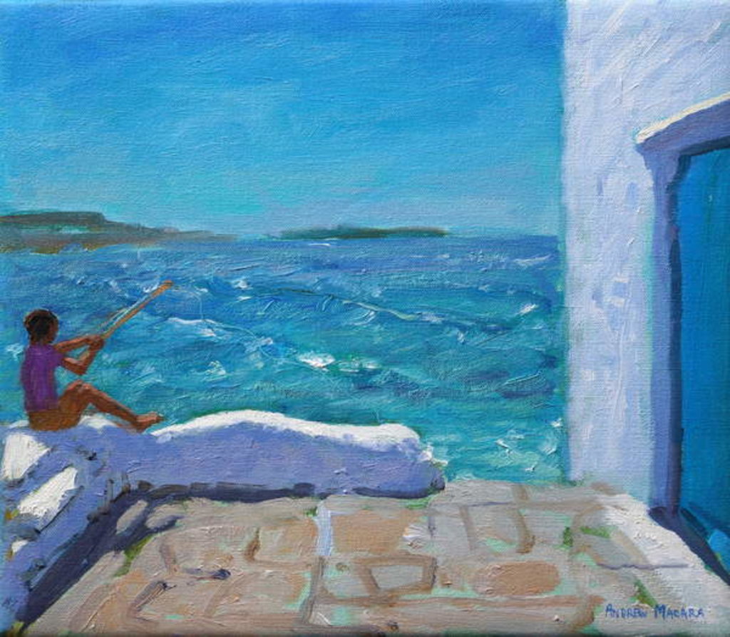 Detail of Rough seas, Mykonos, 2012 by Andrew Macara